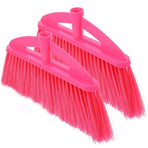Versatile Red Broom Head - Dense Bristles, Quick Replacement, 2Pcs