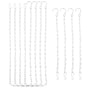 Plated Silver Iron Chain Hanger for Bird Cages, Planters, Home, 8Pcs