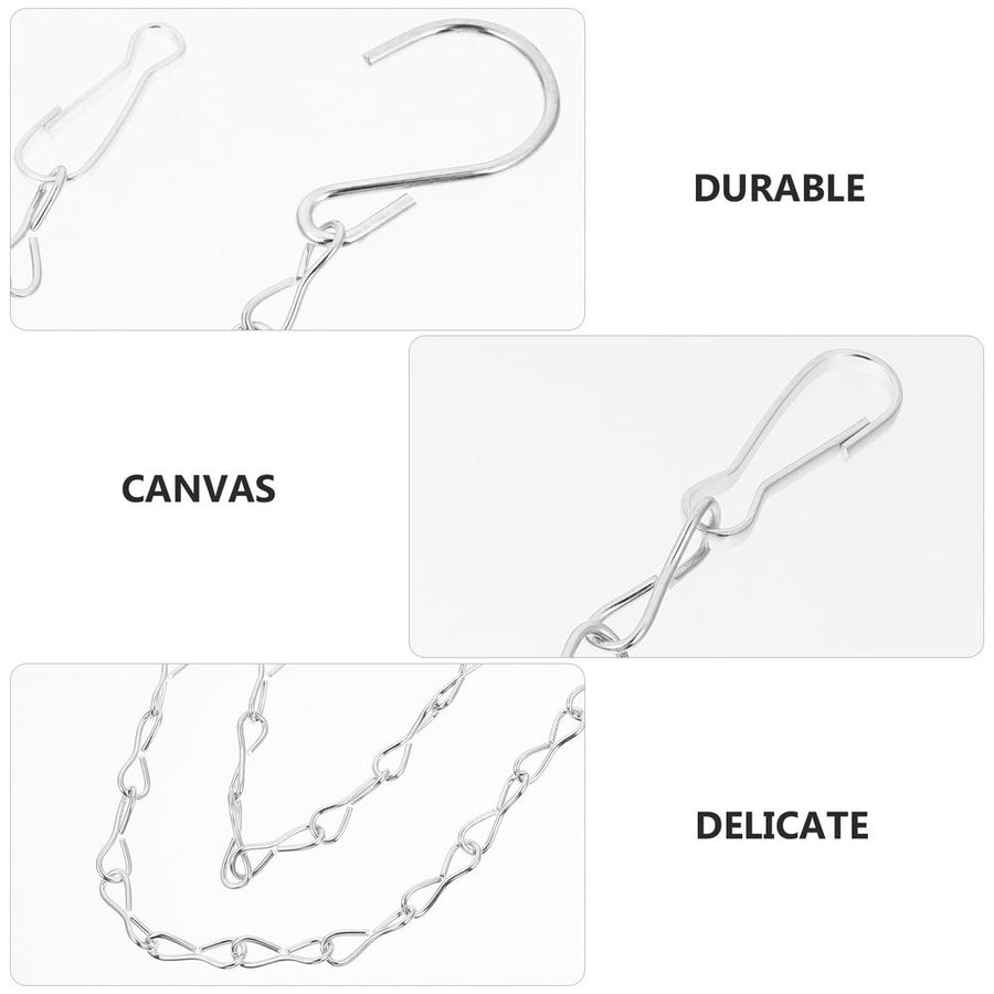 Plated Silver Iron Chain Hanger for Bird Cages, Planters, Home, 8Pcs