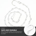 Plated Silver Iron Chain Hanger for Bird Cages, Planters, Home, 8Pcs