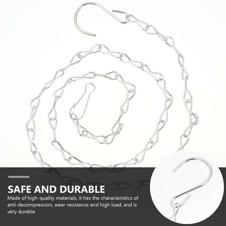 Plated Silver Iron Chain Hanger for Bird Cages, Planters, Home, 8Pcs