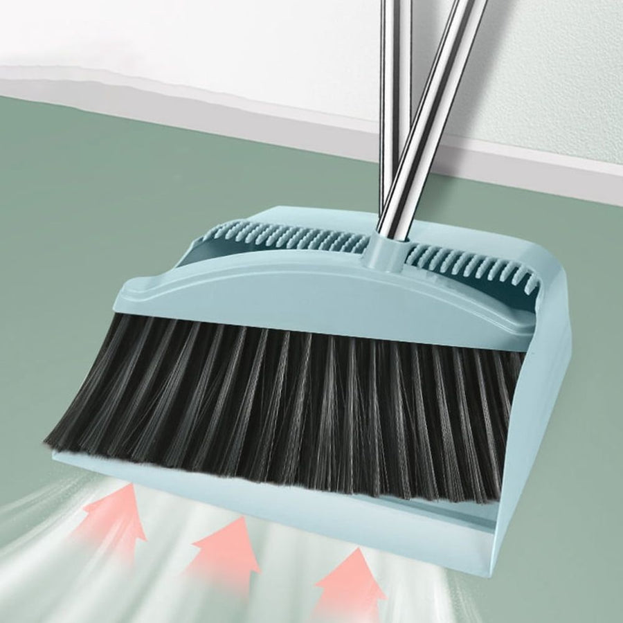 Sky Broom and Dustpan Set with Handle, Break-Resistant Material for Household Cleaning