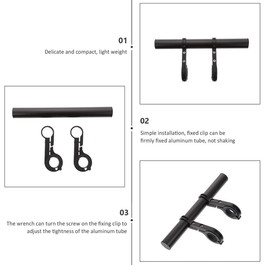 1Set Black Bike Extension Rack Durable Professional Handlebar Bracket
