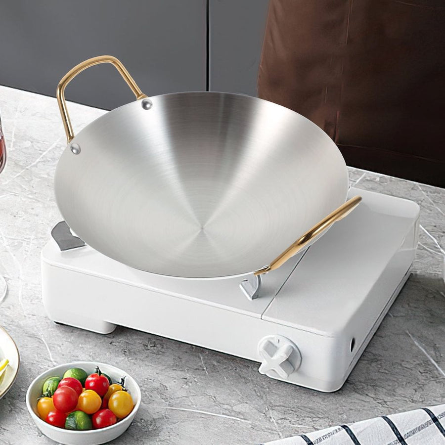 Stainless Steel Nonstick Cooking Pot with Double Handles, Home Kitchen Saucepan for Everyday Use