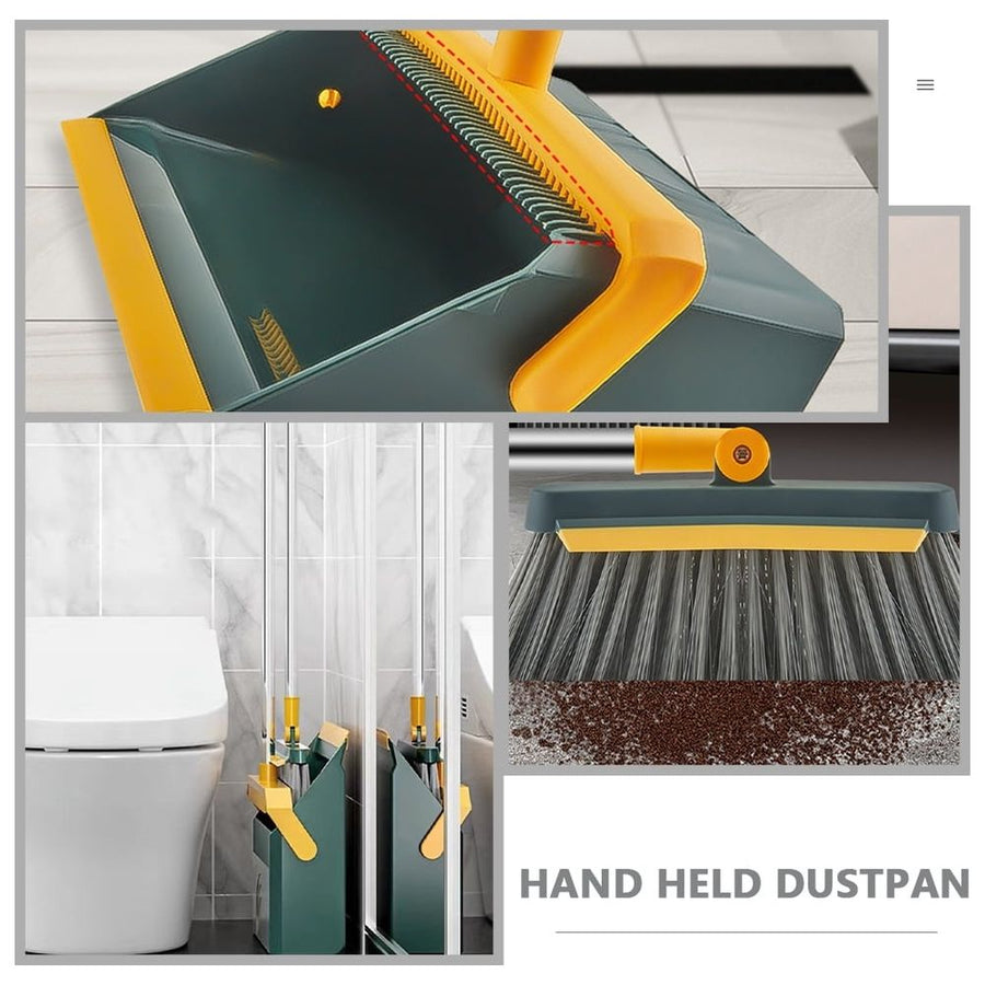 1Set Supple Broom and Dustpan Set for Home Durable and Easy to Use
