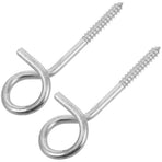 2-Pack Metal Eye Hooks for Swing Chairs with Ergonomic Design, Ceiling & Wall Mount, Plated