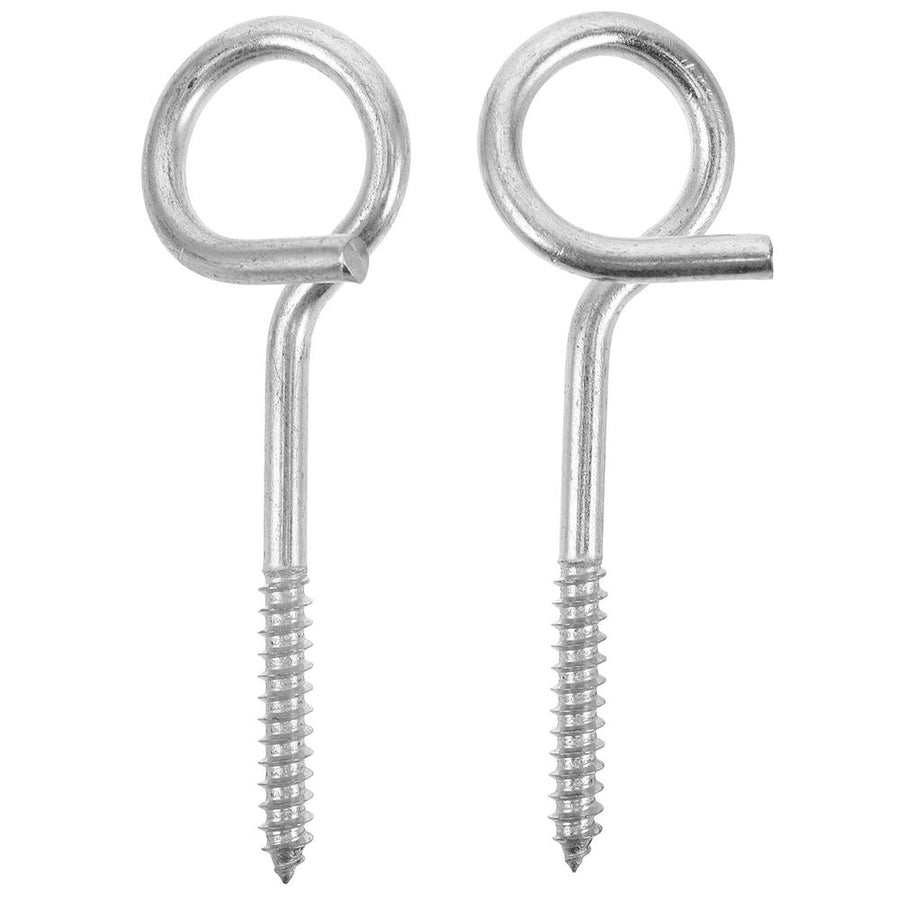2-Pack Metal Eye Hooks for Swing Chairs with Ergonomic Design, Ceiling & Wall Mount, Plated