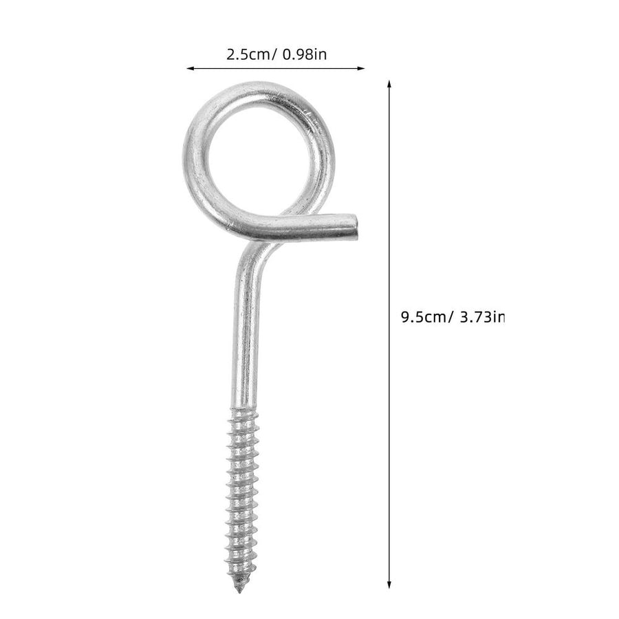 2-Pack Metal Eye Hooks for Swing Chairs with Ergonomic Design, Ceiling & Wall Mount, Plated