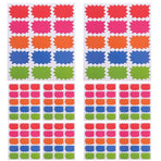 Writable Price Stickers Multi Color for Garage Sale Attractive Design