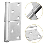 Heavy Duty -Resistant Plated Detachable Iron Door Hinges for Home Use, 1 Pair