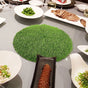 Smooth Green Artificial Grass Table Mat for Dining Room and Home Use