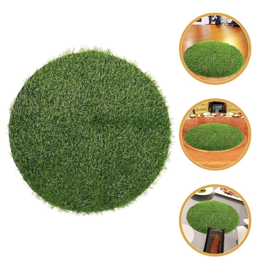 Smooth Green Artificial Grass Table Mat for Dining Room and Home Use