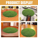 Smooth Green Artificial Grass Table Mat for Dining Room and Home Use