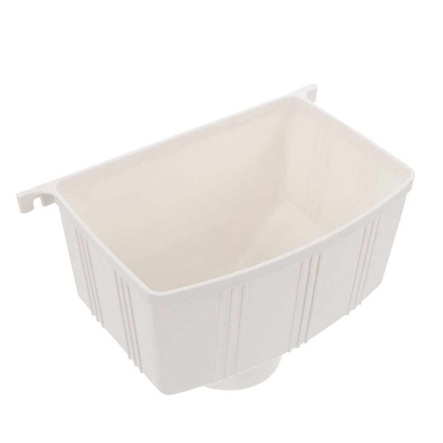 White Downspout Diverter Connector for Outdoor Rainwater System