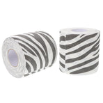 2Pcs Zebra Print Toilet Paper Soft Comfortable Bathroom Tissue with Creative Animal Design