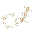 Golden Stainless Steel Cup Holder Rack for Home Kitchen with Stable and Convenient Desktop Storage Design