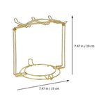 Golden Stainless Steel Cup Holder Rack for Home Kitchen with Stable and Convenient Desktop Storage Design