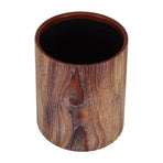 Vintage Style Plastic Trash Can with Wood Pattern, Waste Bin for Home, Bedroom, Office Use