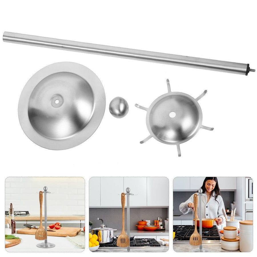 Plated Stainless Steel Spoon Holder Elegant Utensil Stand for Kitchen Storage and Organization