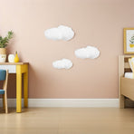 6-Pack Artificial White Cloud Hanging Decorations for Ceiling, Wall, Room Background and Party Setup
