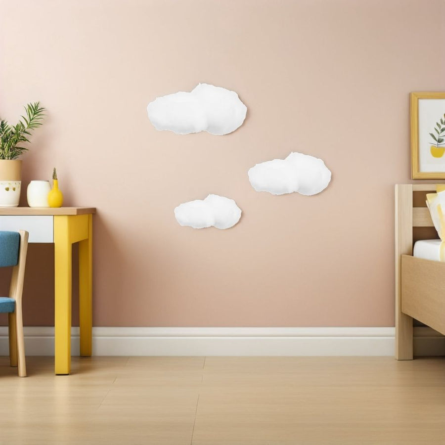 6-Pack Artificial White Cloud Hanging Decorations for Ceiling, Wall, Room Background and Party Setup