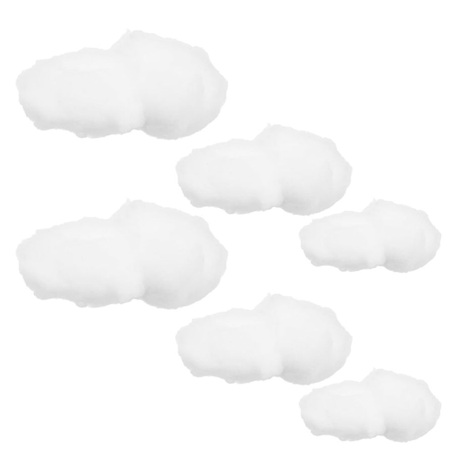 6-Pack Artificial White Cloud Hanging Decorations for Ceiling, Wall, Room Background and Party Setup