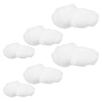 6-Pack Artificial White Cloud Hanging Decorations for Ceiling, Wall, Room Background and Party Setup