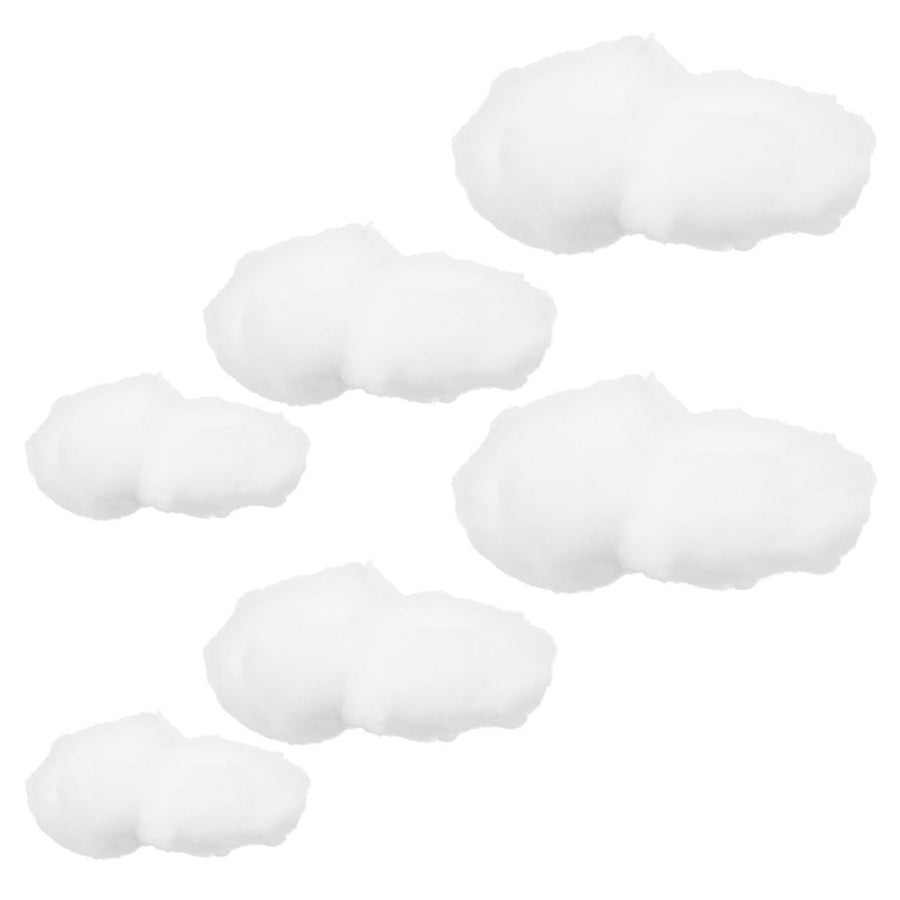 6-Pack Artificial White Cloud Hanging Decorations for Ceiling, Wall, Room Background and Party Setup