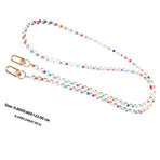 Beaded Phone Strap, Transparent Plastic, Easy Installation and Durable for Outdoor Use