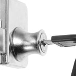 Glass Cabinet Door Lock Set with Plated Sliding Mechanism for Secure Display Case