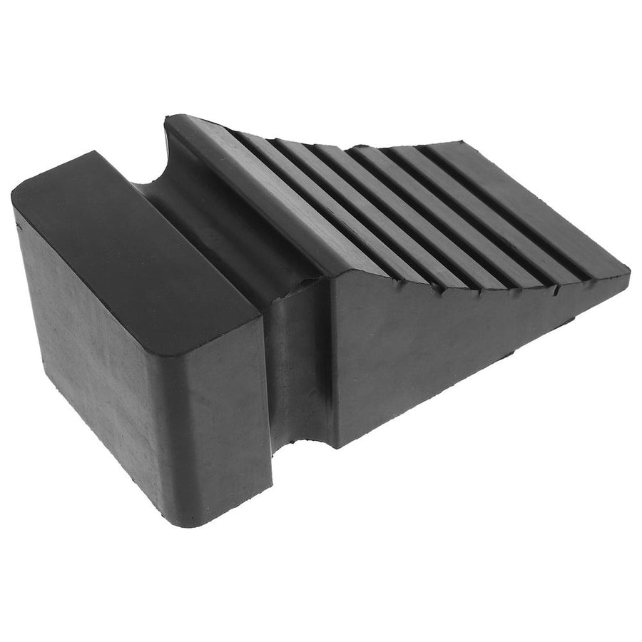 Black Rubber Wheel Chock for Vehicles, Portable Tire for Cars, Trailers, and Trucks Safety