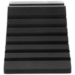 Black Rubber Wheel Chock for Vehicles, Portable Tire for Cars, Trailers, and Trucks Safety