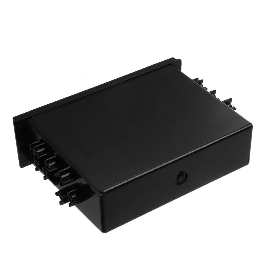 Black Car Stereo Radio Storage Box with Durable Mounting Pocket