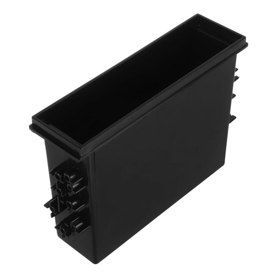 Black Car Stereo Radio Storage Box with Durable Mounting Pocket