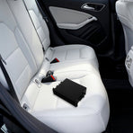 Black Car Stereo Radio Storage Box with Durable Mounting Pocket