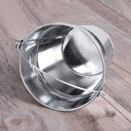 Plated Silver Tinplate Ice Storage Bucket Portable for Bar and Cafe 6Pcs