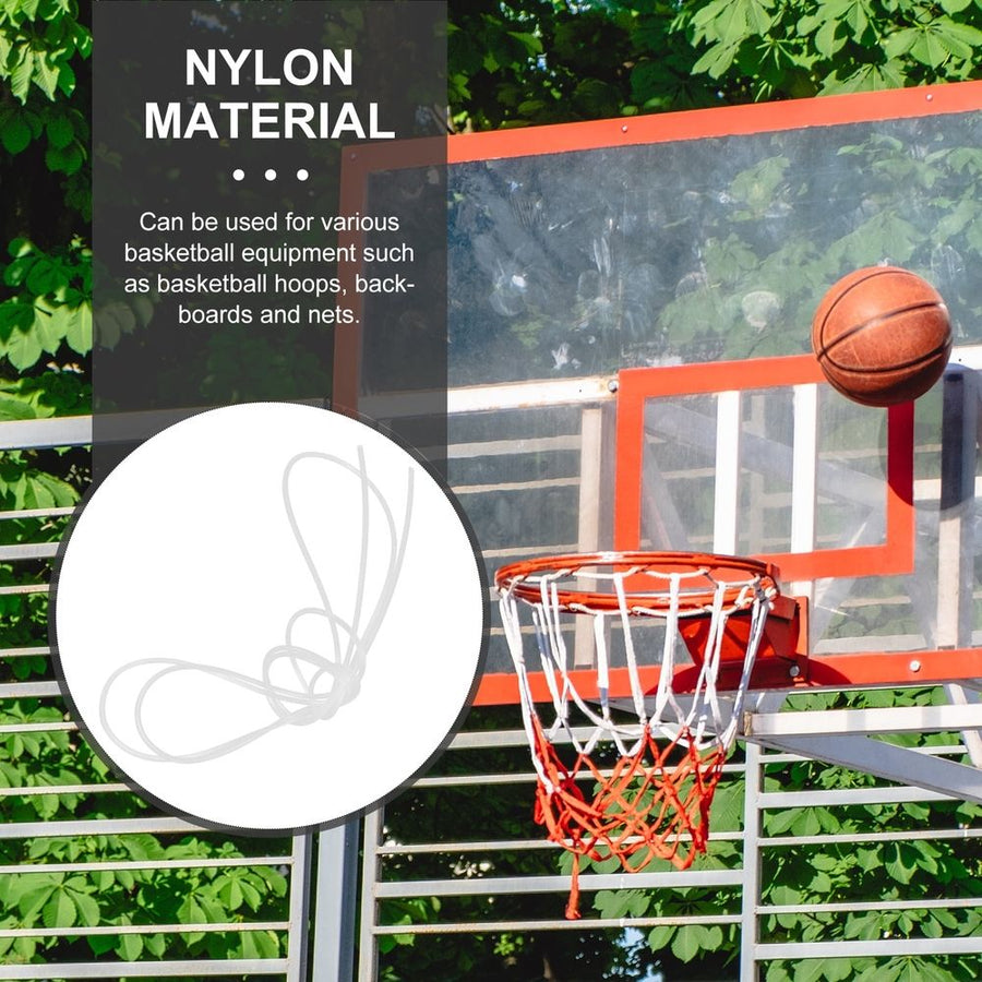 White Nylon Basketball Hoop Net Rope Suitable for Indoor and Outdoor Basketball Goals