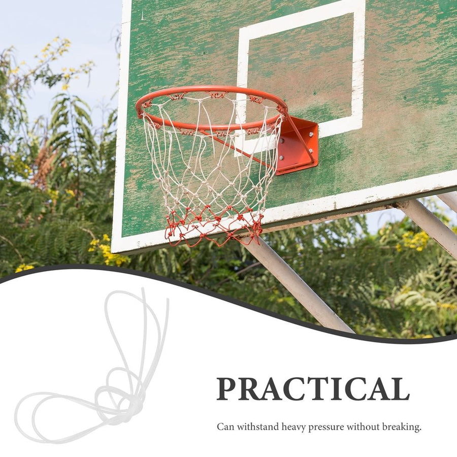White Nylon Basketball Hoop Net Rope Suitable for Indoor and Outdoor Basketball Goals