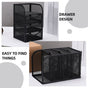 Desk Organizers With Drawers Black 1Pcs 8.1In X 5.0In X 4.9In