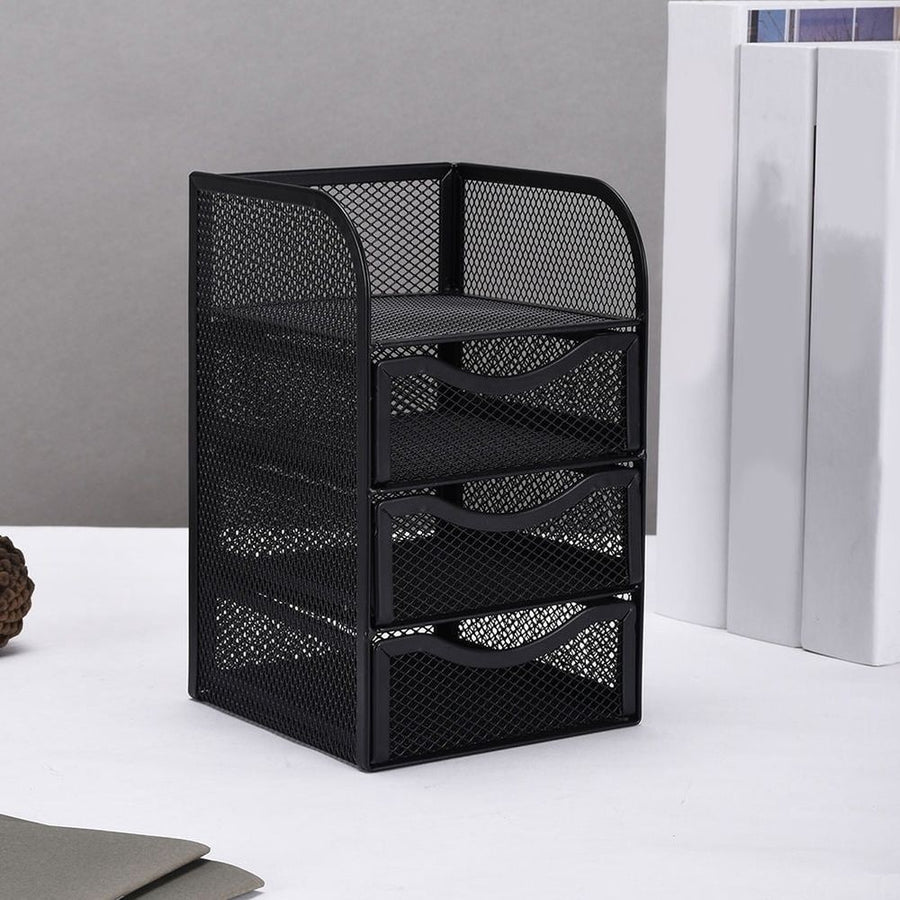 Desk Organizers With Drawers Black 1Pcs 8.1In X 5.0In X 4.9In