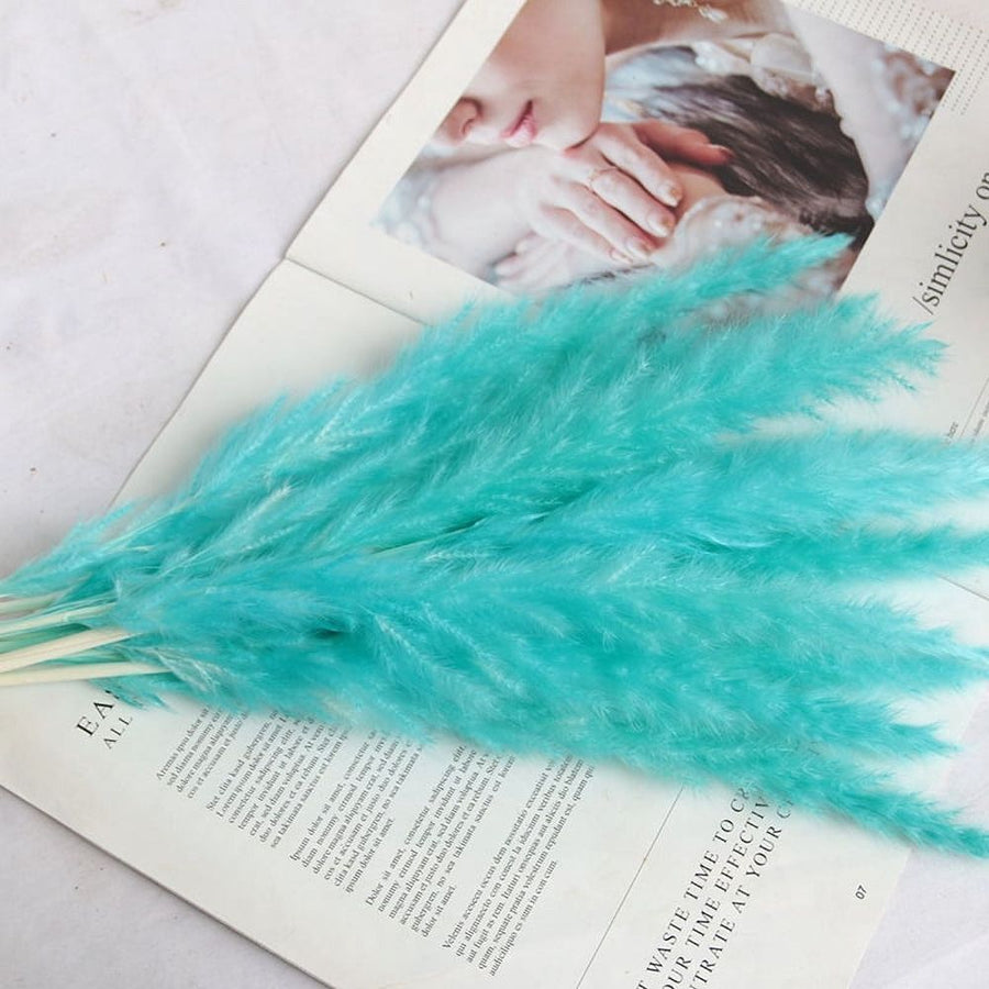 30PCS  Grass, 17.7" Small Dried  Grass Decor Pompass Grass Branches for Boho Home Wedding Flower Arrangements Party Decor