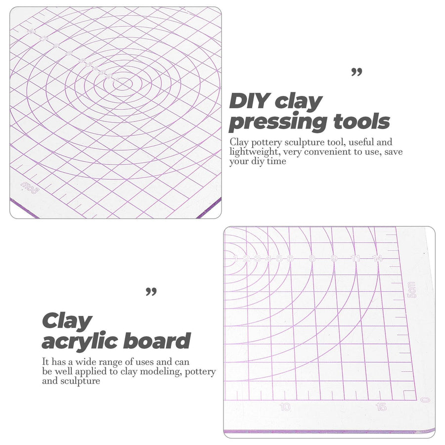 Board Polymer Clay Acrylic Round Corner 1Pack