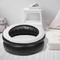 Inflatable Foldable Stool Sofa for Camping and Outdoor Activities Black PVC