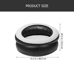 Inflatable Foldable Stool Sofa for Camping and Outdoor Activities Black PVC