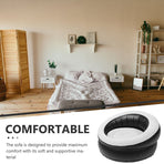 Inflatable Foldable Stool Sofa for Camping and Outdoor Activities Black PVC