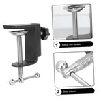 2Pcs Adjustable Table Mount Clamps with Silicone Padding for Secure Microphone Installation