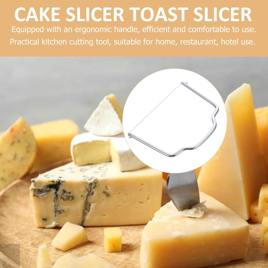Cheese Slicer with Wire, Plated Silver, Sturdy Iron, Multifunctional Kitchen Tool 2Pcs