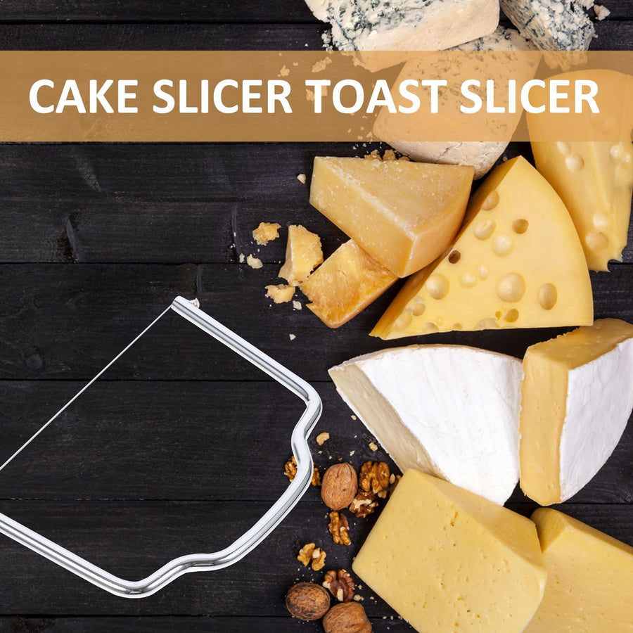 Cheese Slicer with Wire, Plated Silver, Sturdy Iron, Multifunctional Kitchen Tool 2Pcs