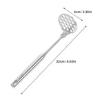 Manual Stainless Steel Potato Masher Plated Silver for Easy Mashing