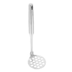 Manual Stainless Steel Potato Masher Plated Silver for Easy Mashing